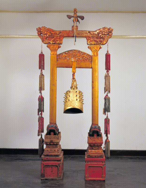 铜镀金甬纽桥口镈钟-仲吕 铜镀金甬纽桥口镈钟-仲吕