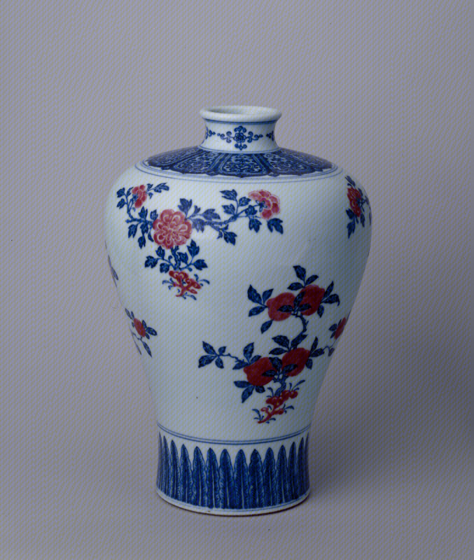 中国美術青花人物紋梅瓶 （銀閣】中国美術青花 人物故事紋 蓋付 梅瓶
